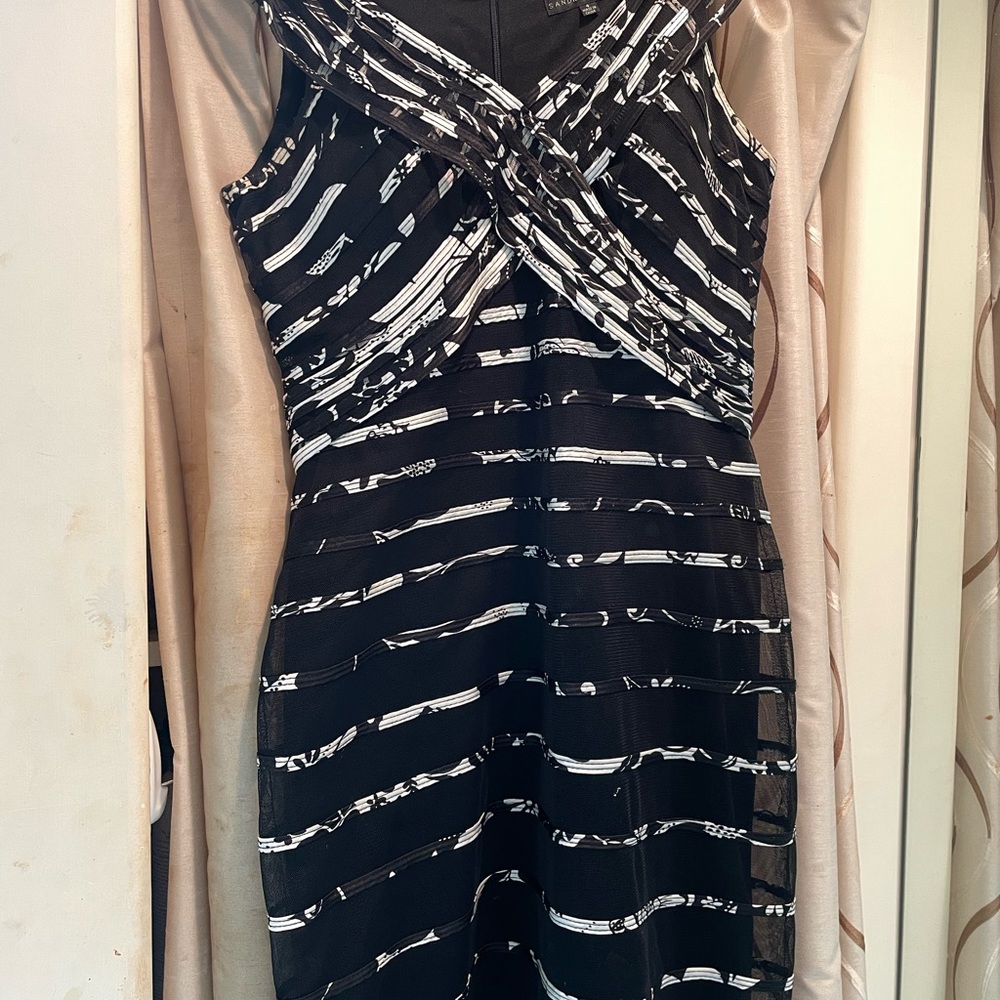 Dress black white